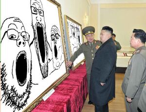 Kimjongun visits a soy art gallery.jpg